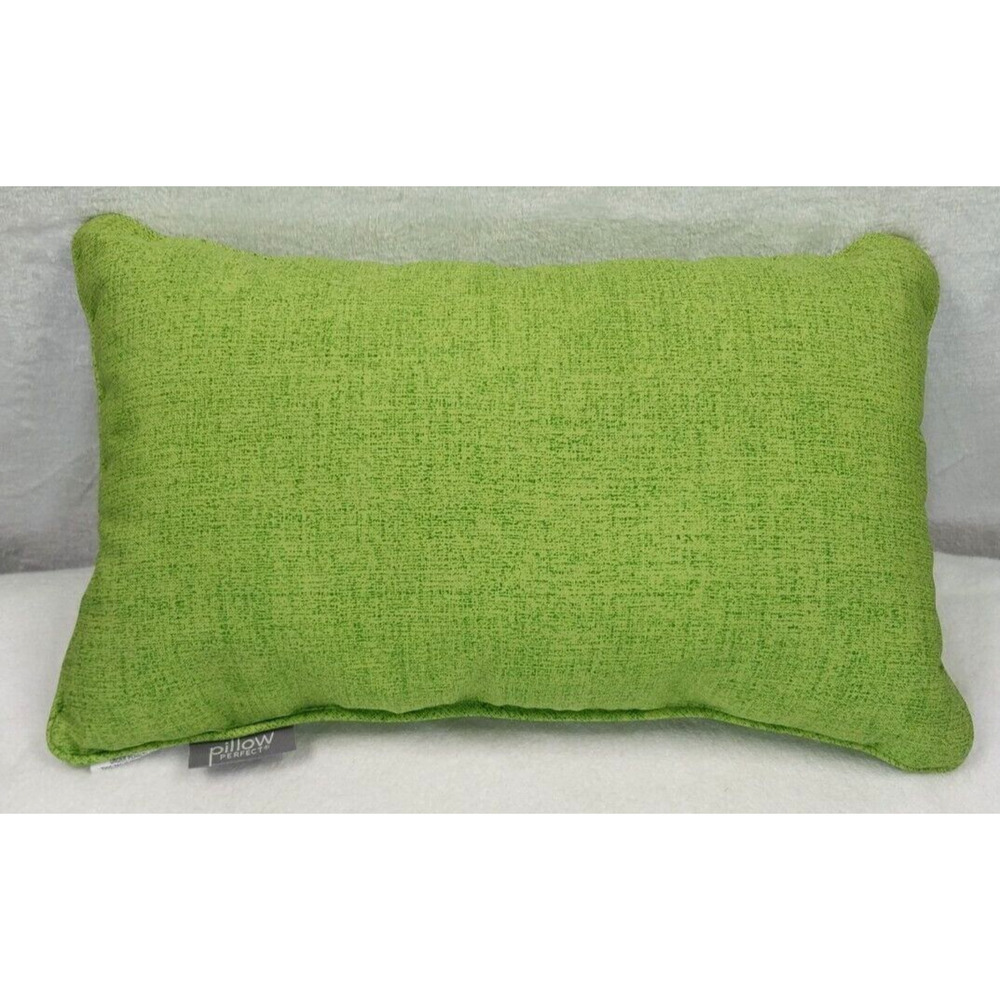 Pillow Perfect Green Throw Pillow Bed Couch Solid Cushion 18"x 11"